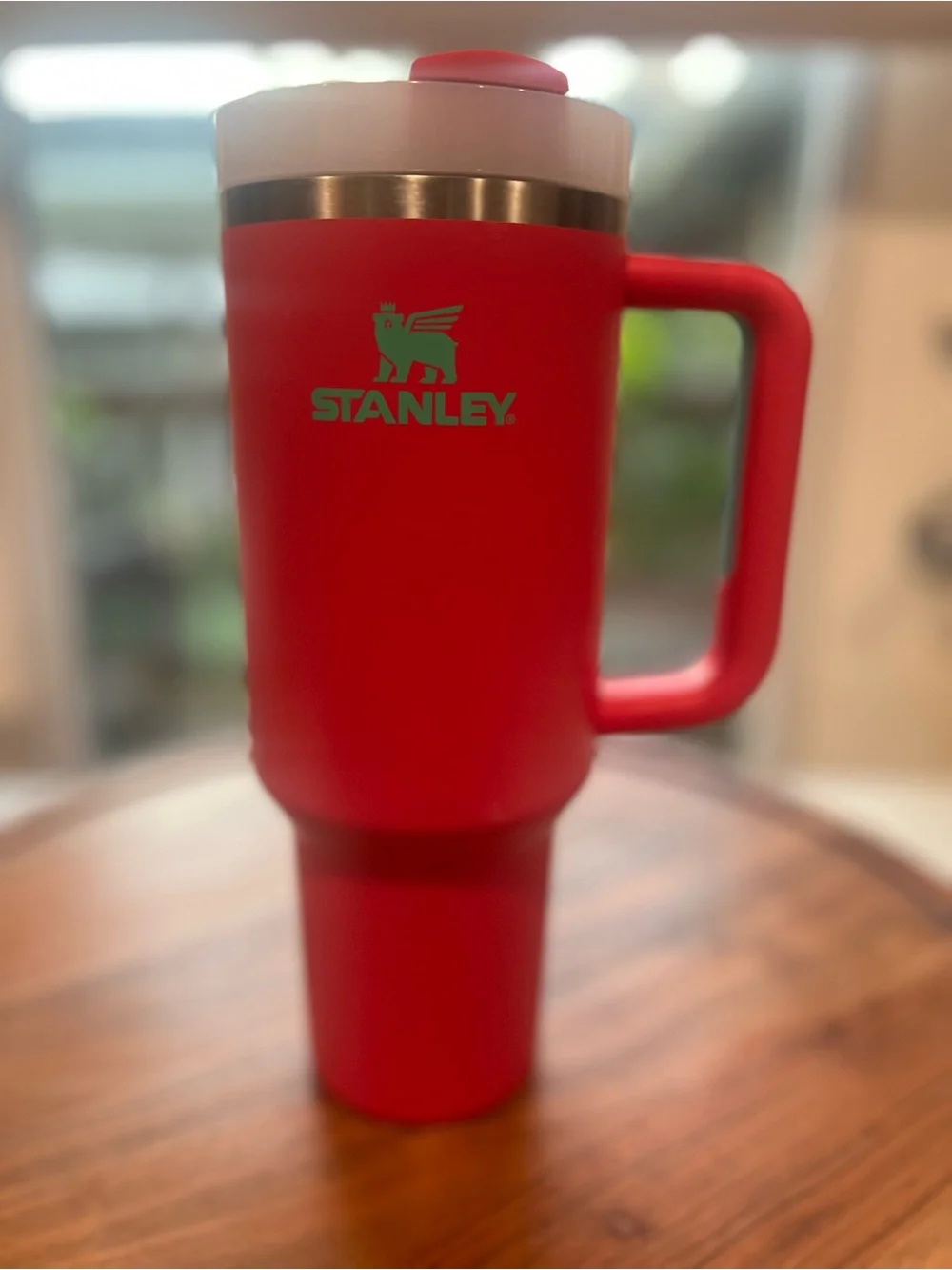 Stanley Pink Insulated Travel Mug with Handle and Snap Lid